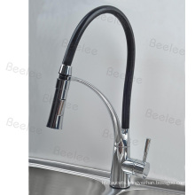Rubber Neck Rotatable Spout Switch on The Head Single Handle Kitchen Faucet Sink Water Mixer Tap